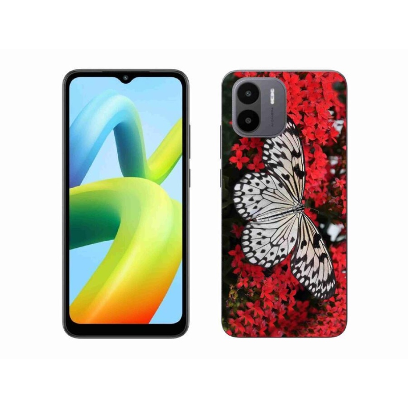 Gél borítás mmCase a Xiaomi Redmi A1/Redmi A2 - fekete és fehér pillangó 1