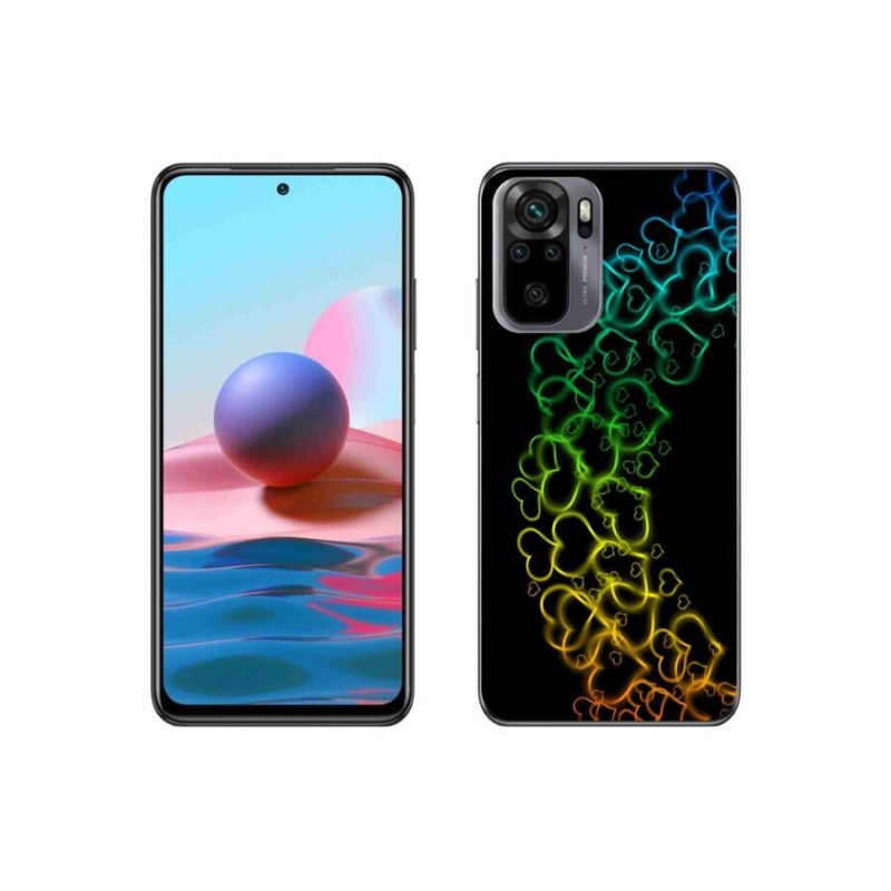 Gél borítás mmCase a Xiaomi Redmi Note 10 4G-hez - színes szívek
