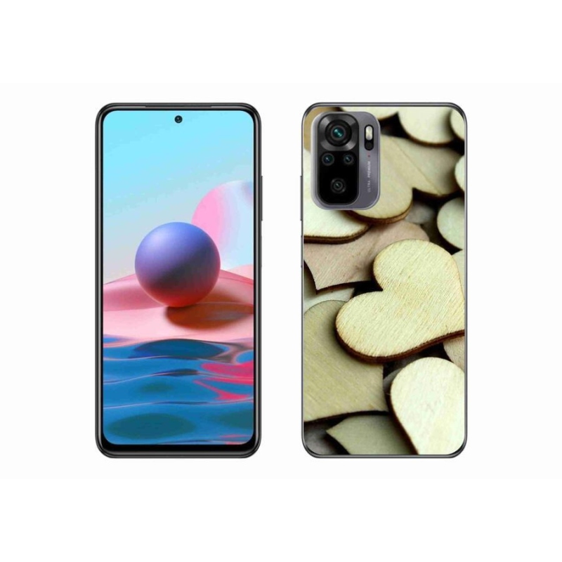 Gél borítás mmCase a Xiaomi Redmi Note 10 4G-hez - fából készült szívek