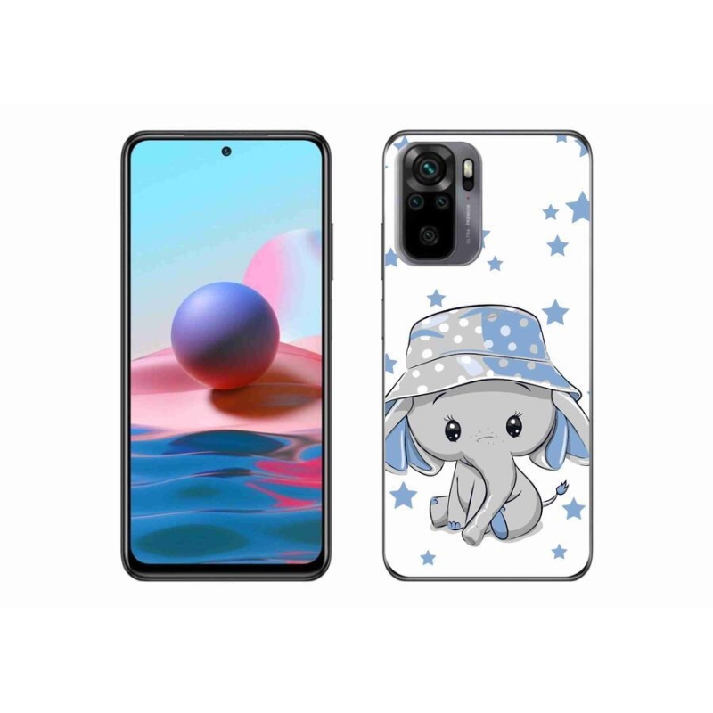 Gél borítás mmCase a Xiaomi Redmi Note 10 4G készülékhez - kék elefánt