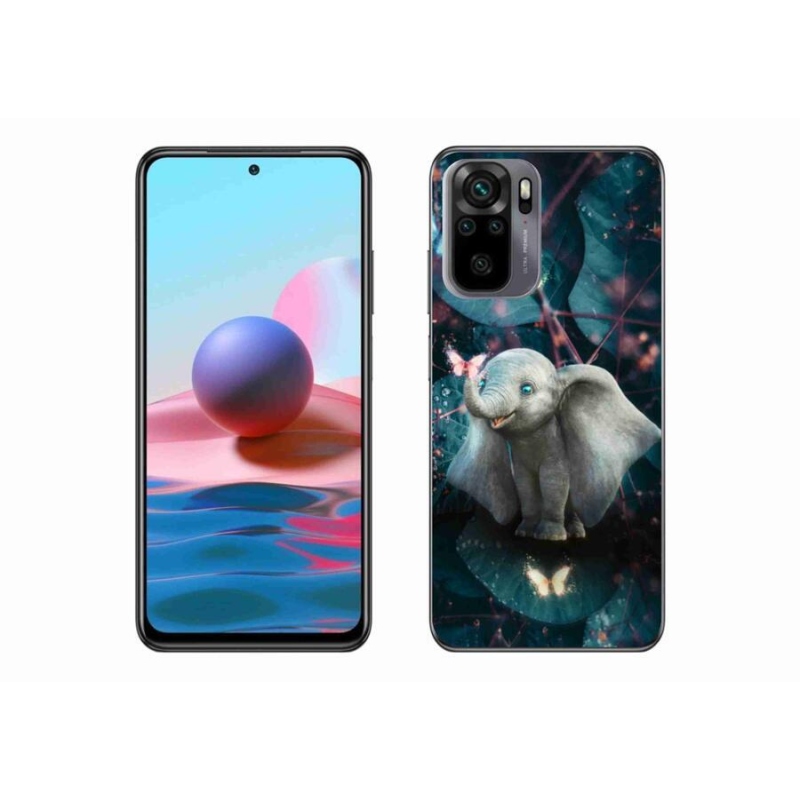 Gél borítás mmCase a Xiaomi Redmi Note 10 4G-hez - aranyos elefánt