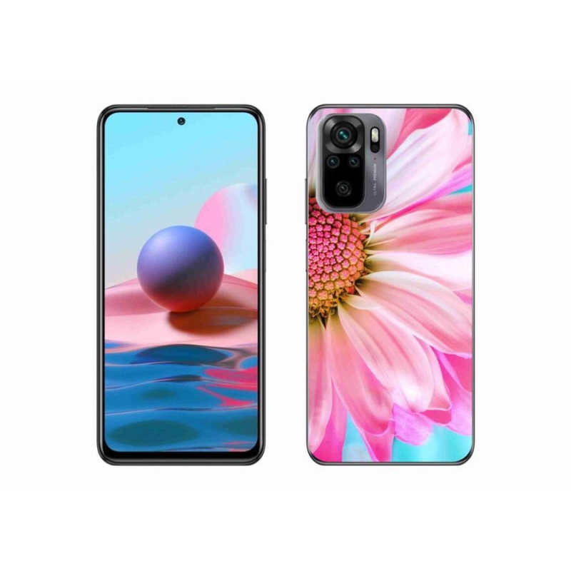 Gél borítás mmCase a Xiaomi Redmi Note 10 4G-hez - rózsaszín virág
