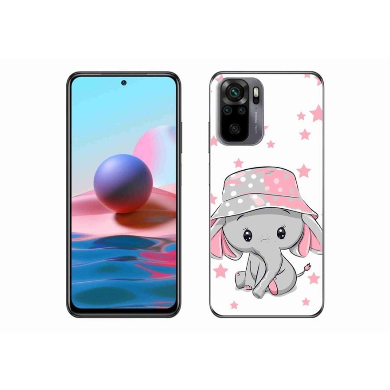 Gél borítás mmCase a Xiaomi Redmi Note 10 4G-hez - rózsaszín elefánt