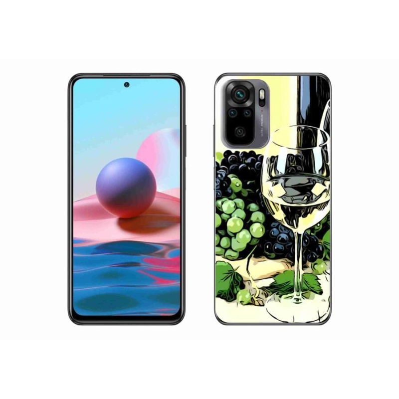 Gél borítás mmCase a Xiaomi Redmi Note 10 4G-hez - pohár bor