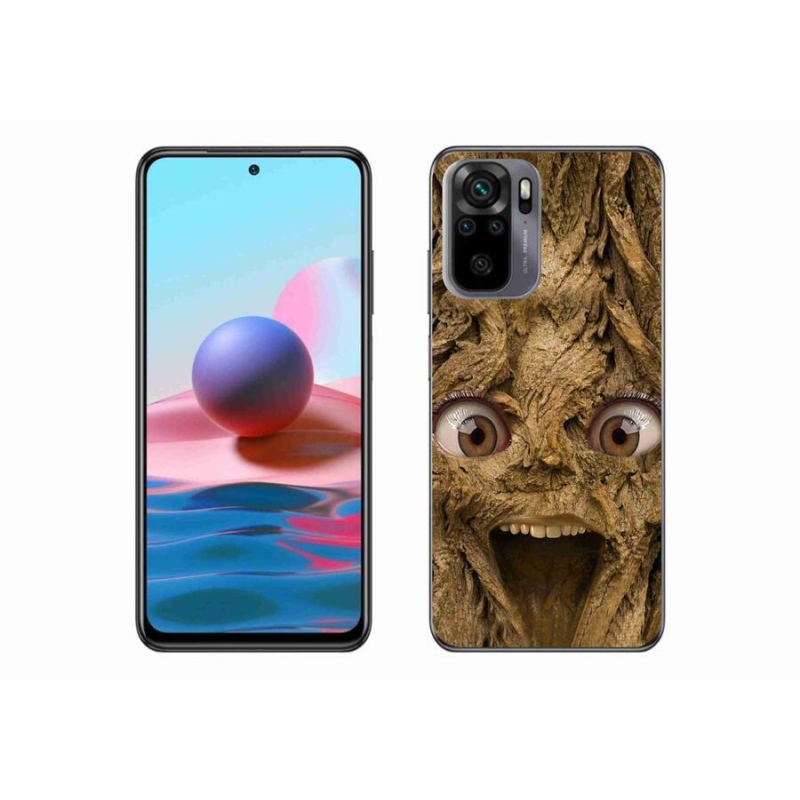 Gél borító mmCase a Xiaomi Redmi Note 10 4G-hez - boldog fa szemekkel