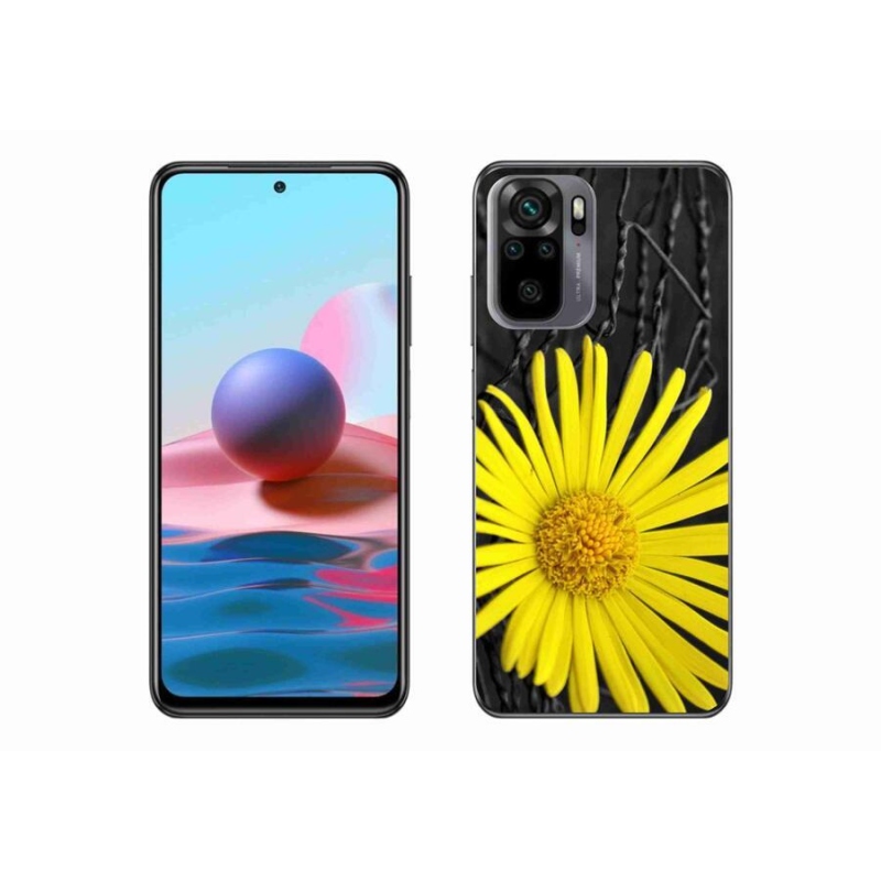 Gél borító mmCase a Xiaomi Redmi Note 10 4G-hez - sárga virág