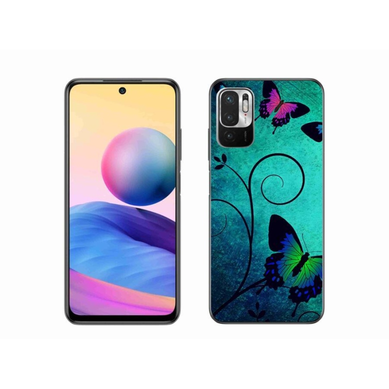 Gél borító mmCase a Xiaomi Redmi Note 10 5G-hez - színes pillangók