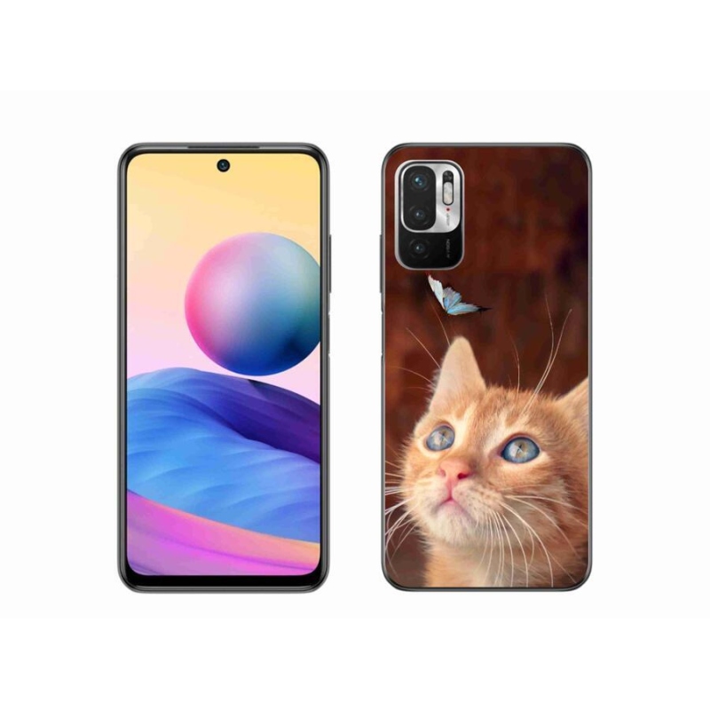 Gél borító mmCase a Xiaomi Redmi Note 10 5G-hez - pillangó és cica