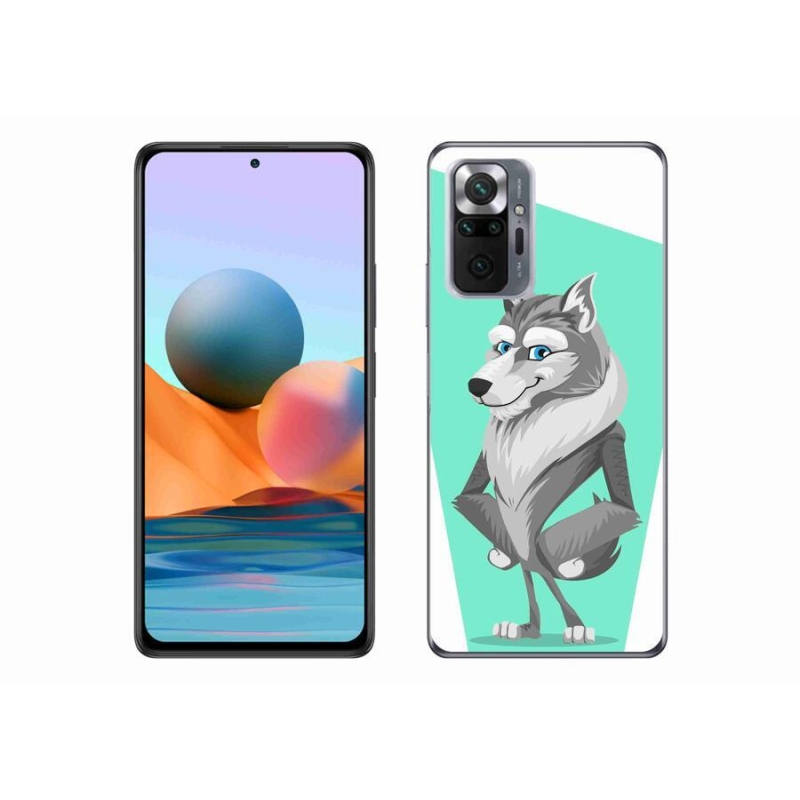Gél borítás mmCase a Xiaomi Redmi Note 10 Pro számára - rajzfilm farkas