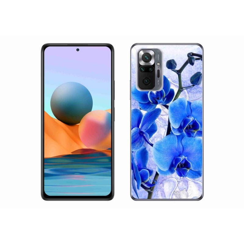 Gél borítás mmCase a Xiaomi Redmi Note 10 Pro számára - kék virágok