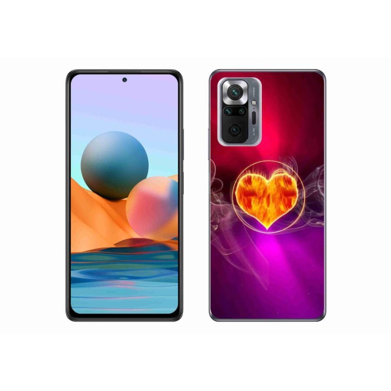 Gél borítás mmCase a Xiaomi Redmi Note 10 Pro készülékhez - tüzes szív