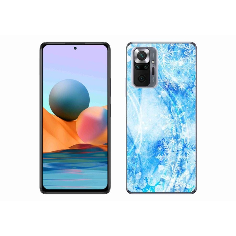 Gél borítás mmCase a Xiaomi Redmi Note 10 Pro készülékhez - hópelyhek