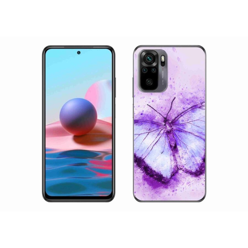Gél borítás mmCase a Xiaomi Redmi Note 10S-hez - lila pillangó