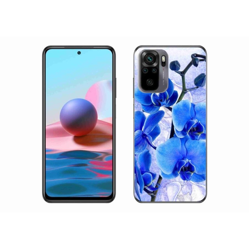 Gél borító mmCase a Xiaomi Redmi Note 10S-hez - kék virágok