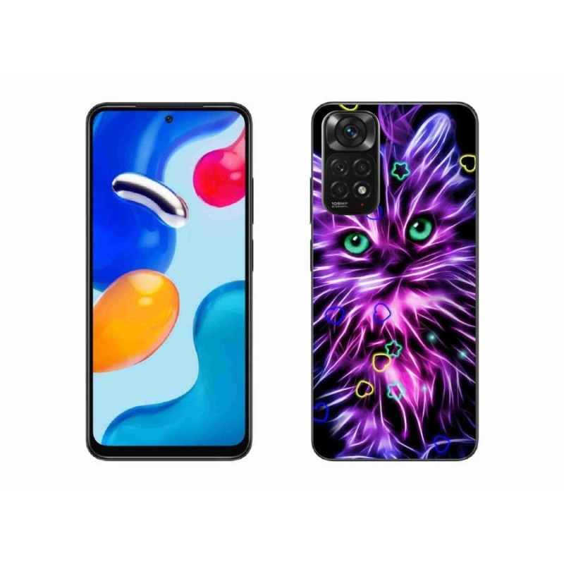 Gél borítás mmCase a Xiaomi Redmi Note 11 4G-hez - absztrakt macska