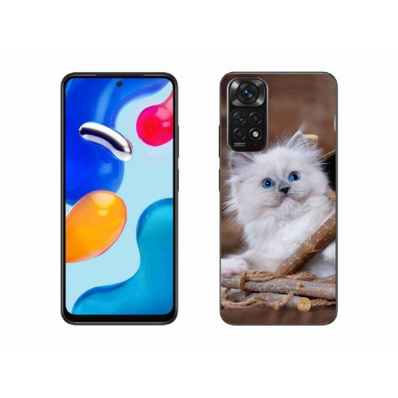 Gél borítás mmCase a Xiaomi Redmi Note 11 4G-hez - fehér cica