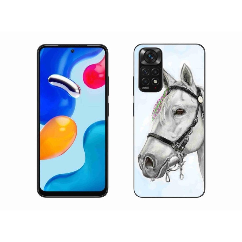 Gél borítás mmCase a Xiaomi Redmi Note 11 4G - fehér ló 1