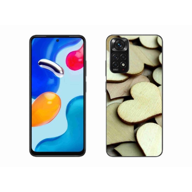 Gél borítás mmCase a Xiaomi Redmi Note 11 4G-hez - fából készült szívek