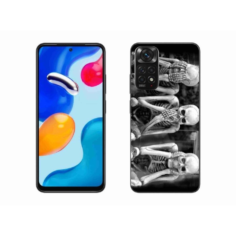 Gél borítás mmCase a Xiaomi Redmi Note 11 4G-hez - csontvázak