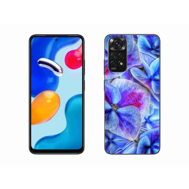 Gél borító mmCase a Xiaomi Redmi Note 11 4G - kék virágok 1