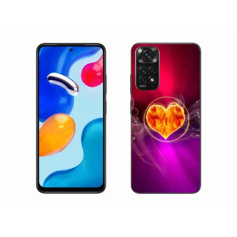 Gél borítás mmCase a Xiaomi Redmi Note 11 4G-hez - tüzes szív