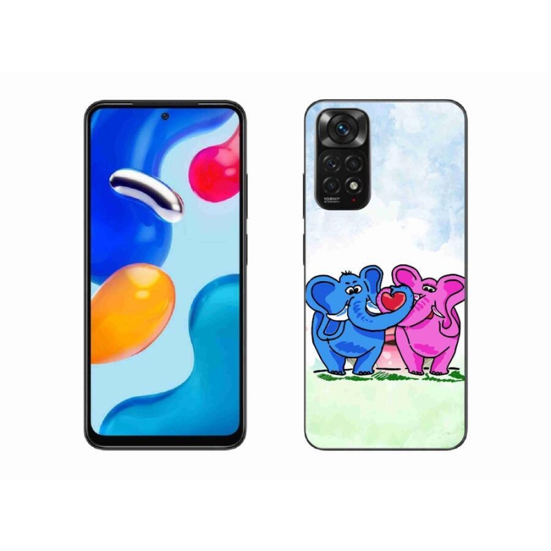 Gél borítás mmCase a Xiaomi Redmi Note 11 4G-hez - szerelmes elefántok