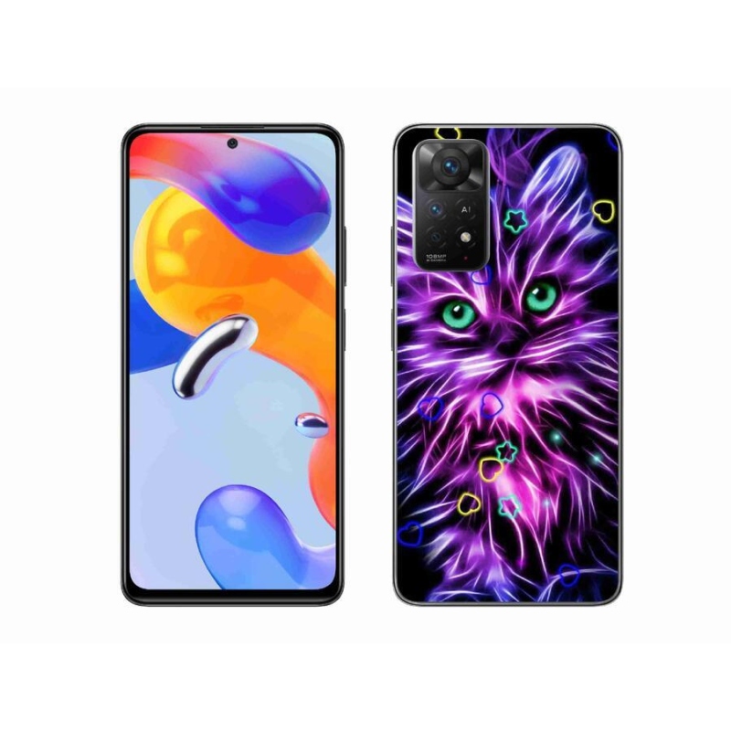 Gél borítás mmCase a Xiaomi Redmi Note 11 Pro 4G/5G számára - absztrakt macska