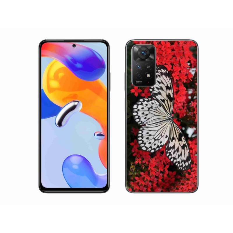 Gél borítás mmCase a Xiaomi Redmi Note 11 Pro 4G/5G-hez - fekete és fehér pillangó 1