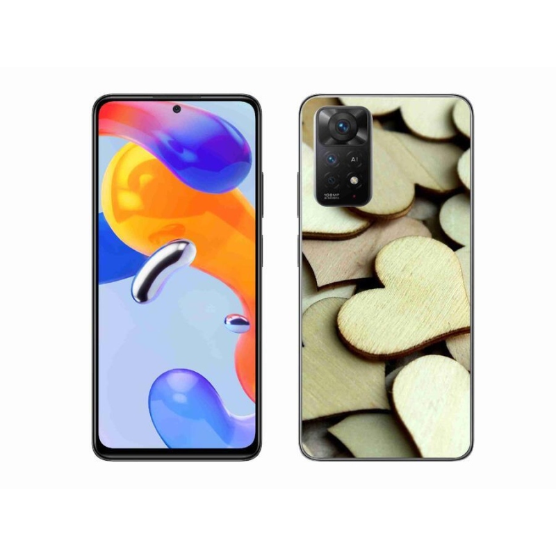 Gél borítás mmCase a Xiaomi Redmi Note 11 Pro 4G/5G számára - fából készült szívek
