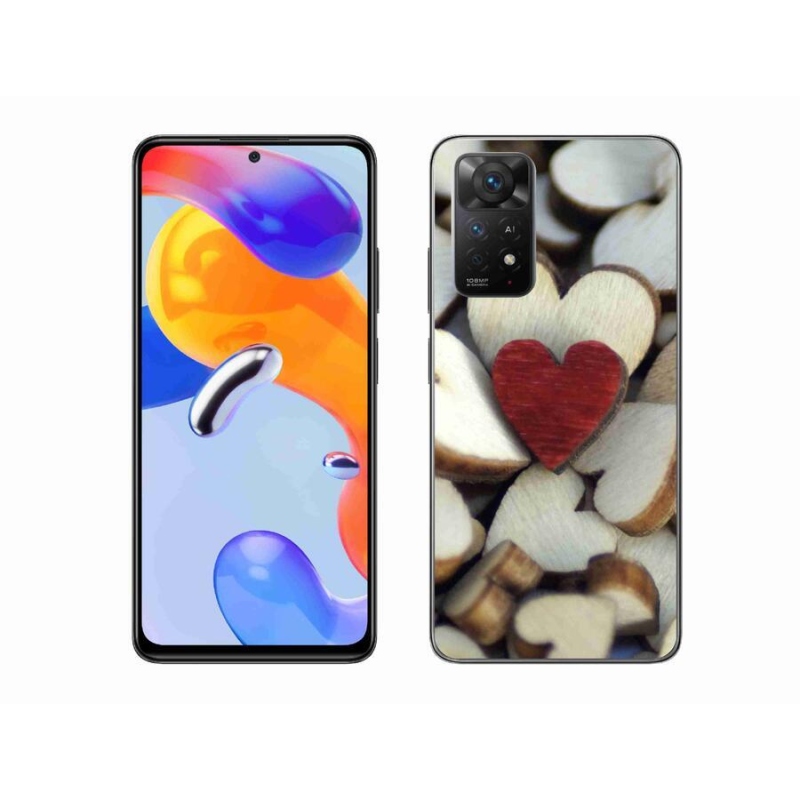 Gél borítás mmCase a Xiaomi Redmi Note 11 Pro 4G/5G-hez - gravírozott piros szívvel