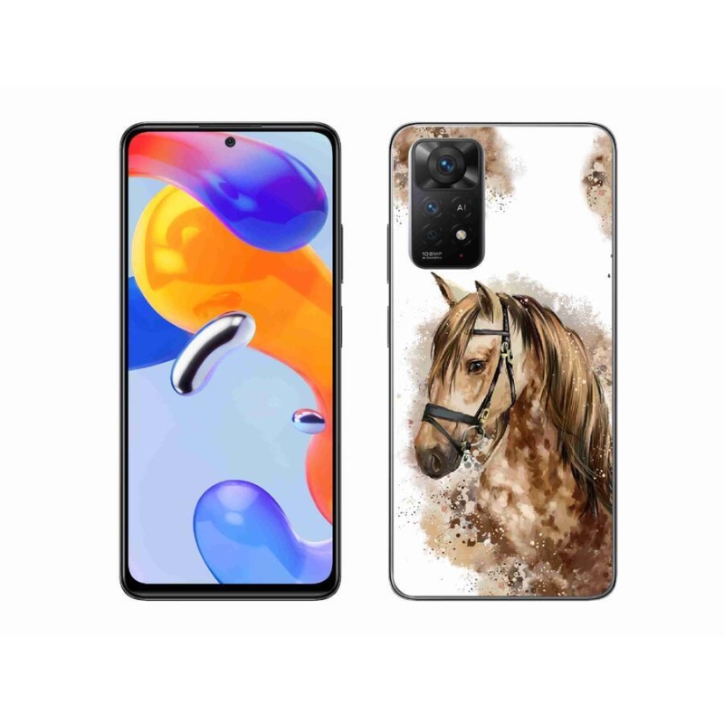 Gél borítás mmCase a Xiaomi Redmi Note 11 Pro 4G/5G-hez - barna rajzfilm ló