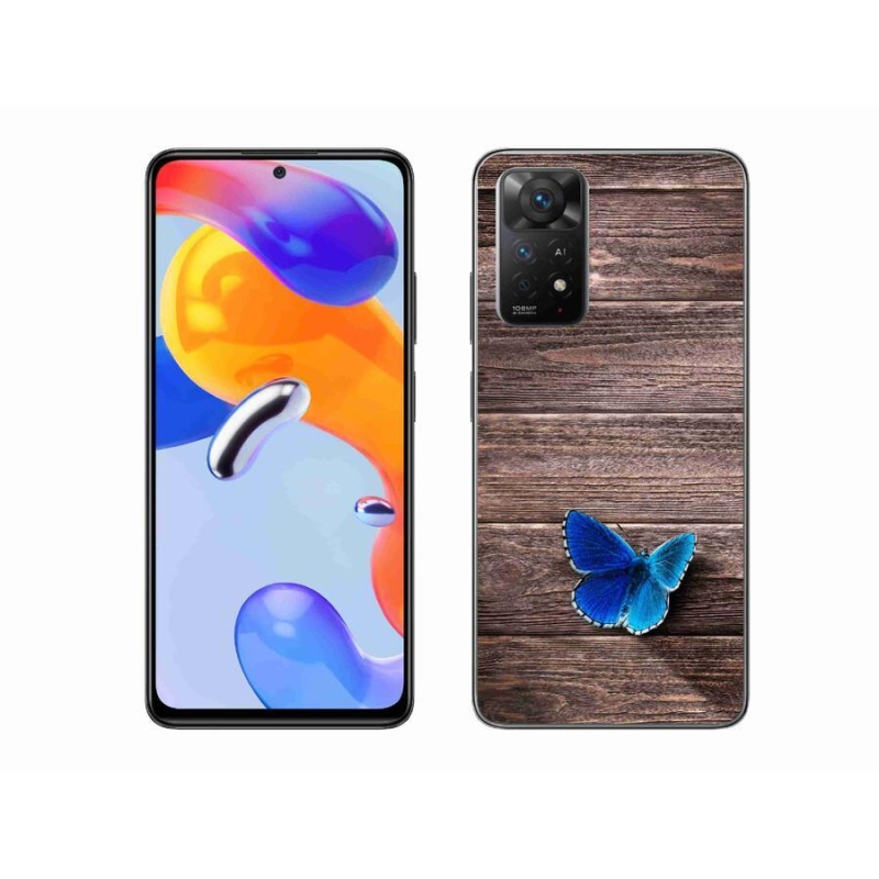 Gél borítás mmCase a Xiaomi Redmi Note 11 Pro 4G/5G-hez - kék pillangó 1