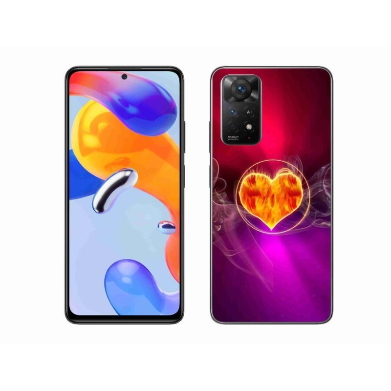 Gél borítás mmCase a Xiaomi Redmi Note 11 Pro 4G/5G számára - tüzes szív