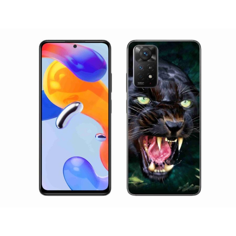 Gél borítás mmCase a Xiaomi Redmi Note 11 Pro 4G/5G számára - dühös fekete párduc