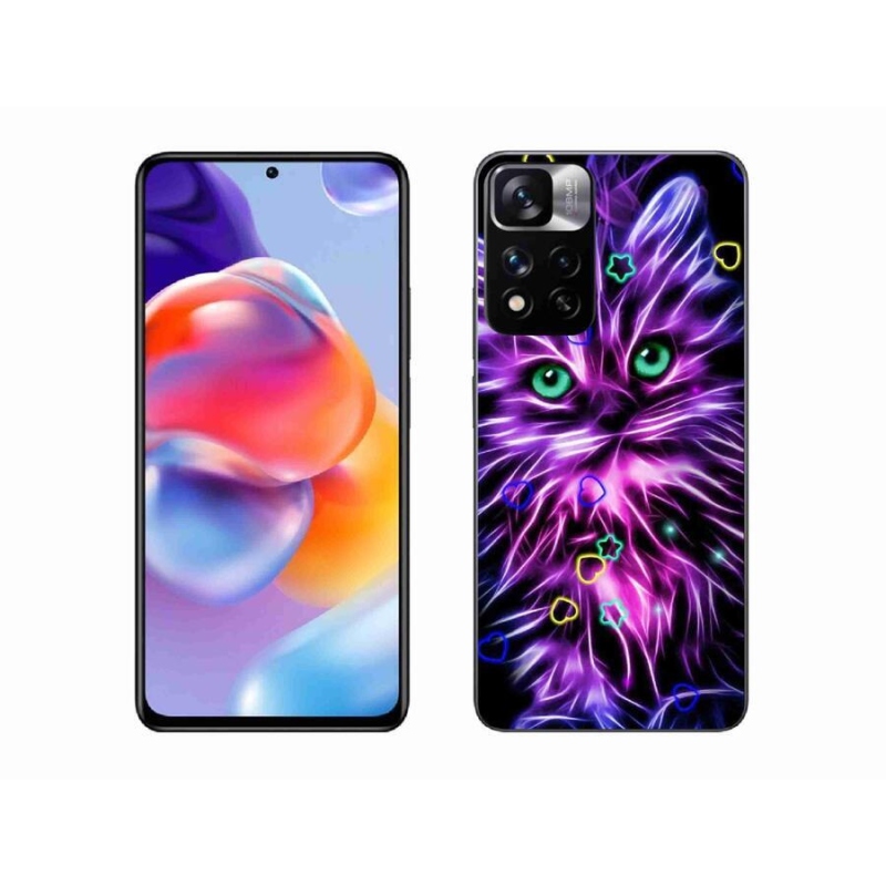 Gél borítás mmCase a Xiaomi Redmi Note 11 Pro+ 5G számára - absztrakt macska