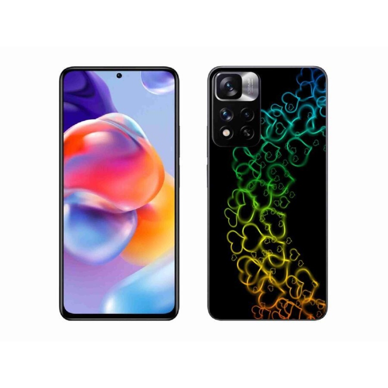 Gél borítás mmCase a Xiaomi Redmi Note 11 Pro+ 5G számára - színes szívek