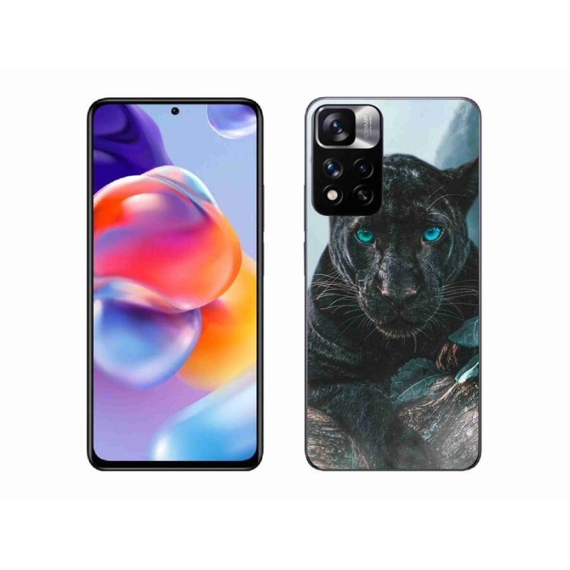 Gél borítás mmCase a Xiaomi Redmi Note 11 Pro+ 5G számára - fekete párduc