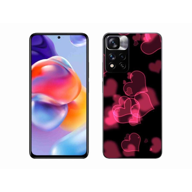 Gél borítás mmCase a Xiaomi Redmi Note 11 Pro+ 5G számára - piros szívek