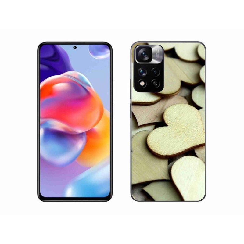 Gél borítás mmCase a Xiaomi Redmi Note 11 Pro+ 5G számára - fából készült szívek