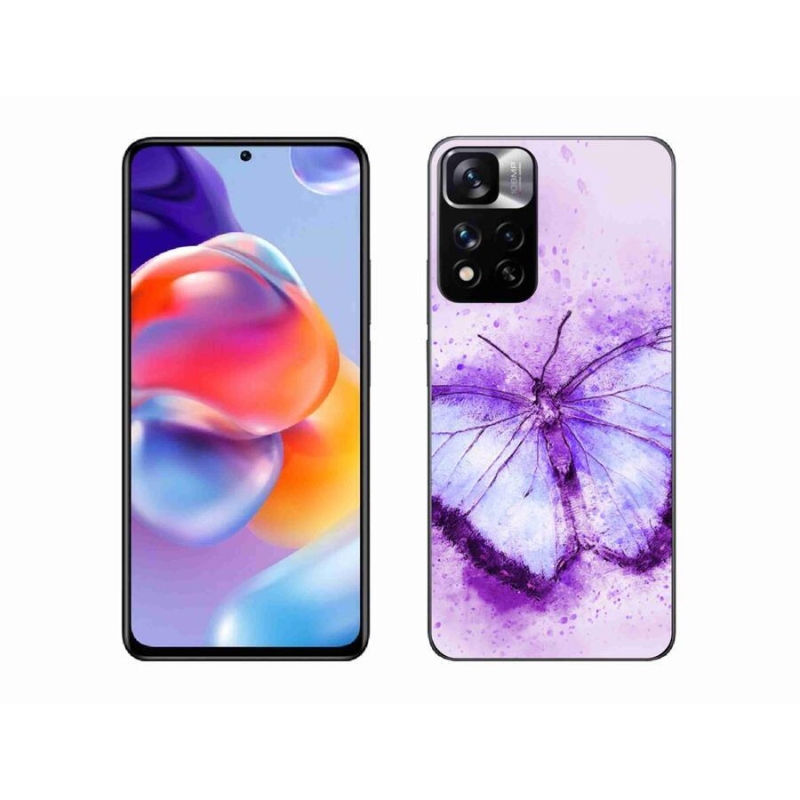 Gél borítás mmCase a Xiaomi Redmi Note 11 Pro+ 5G számára - lila pillangó