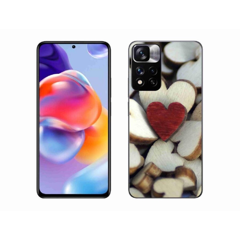 Gél borítás mmCase a Xiaomi Redmi Note 11 Pro+ 5G számára - gravírozott piros szív