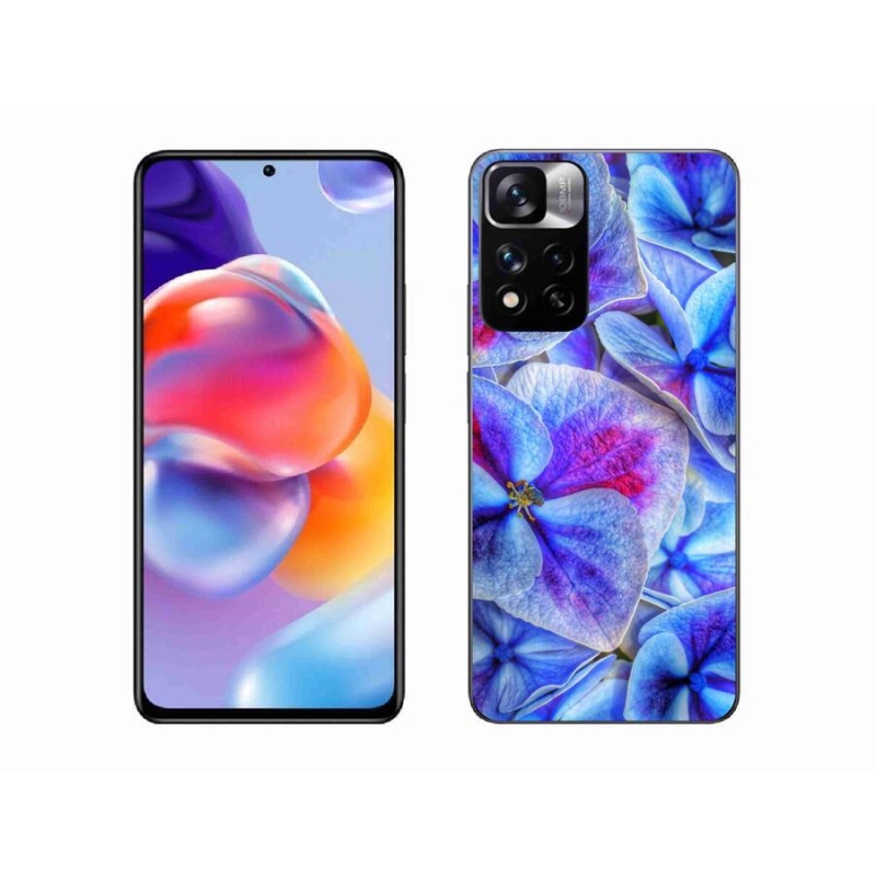 Gél borító mmCase a Xiaomi Redmi Note 11 Pro+ 5G - kék virágok 1