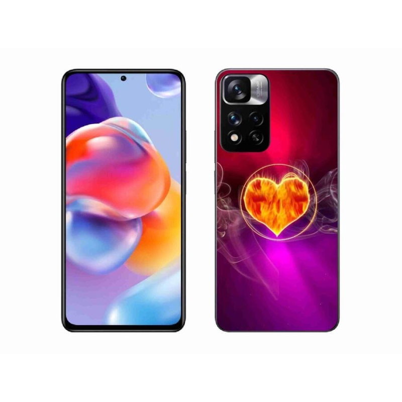 Gél borítás mmCase a Xiaomi Redmi Note 11 Pro+ 5G - tüzes szívhez
