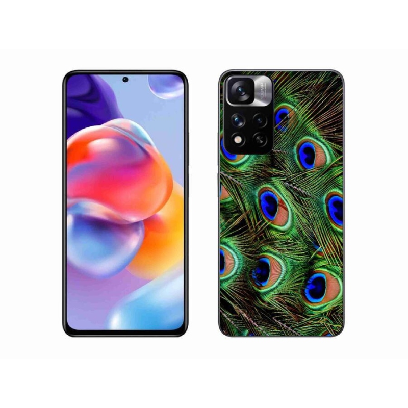 Zselés borítás mmCase a Xiaomi Redmi Note 11 Pro+ 5G számára - pávatoll