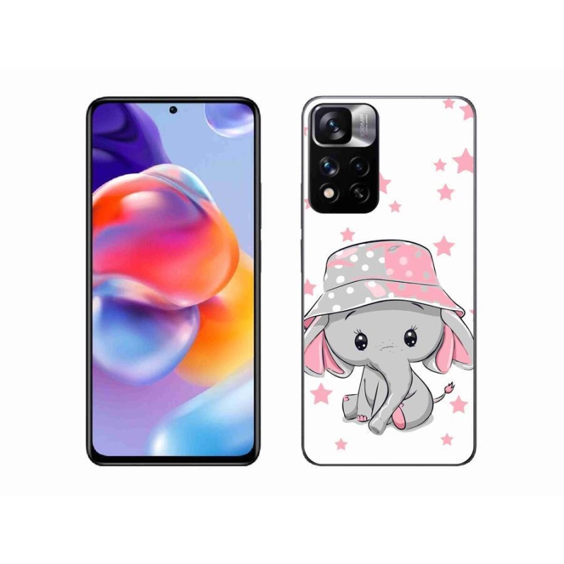 Gél borítás mmCase a Xiaomi Redmi Note 11 Pro+ 5G - rózsaszín elefánthoz