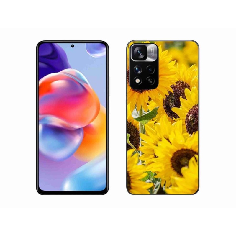Gél borítás mmCase a Xiaomi Redmi Note 11 Pro+ 5G - Napraforgóhoz