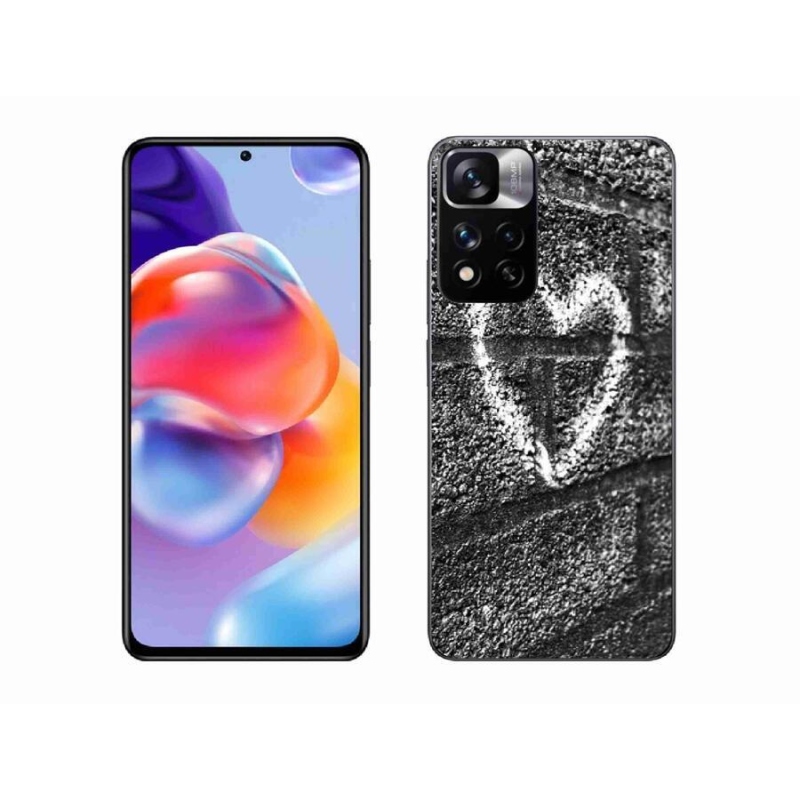 Gél borítás mmCase a Xiaomi Redmi Note 11 Pro+ 5G számára - szív a falon