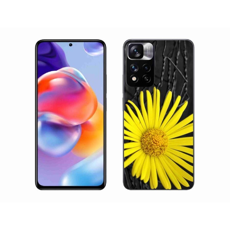 Gél borítás mmCase a Xiaomi Redmi Note 11 Pro+ 5G-hez - sárga virág