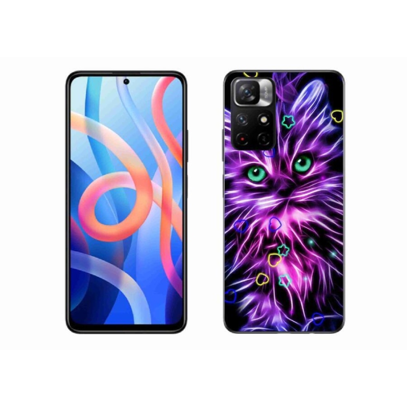 Gél borító mmCase a Xiaomi Redmi Note 11S 5G számára - absztrakt macska