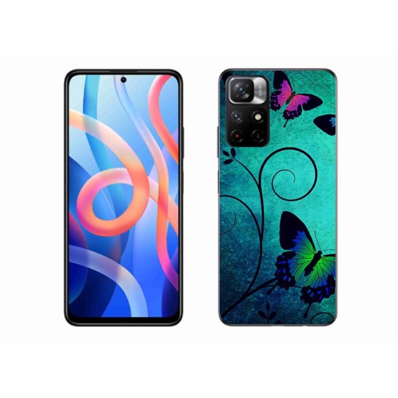 Gél borító mmCase a Xiaomi Redmi Note 11S 5G számára - színes pillangók